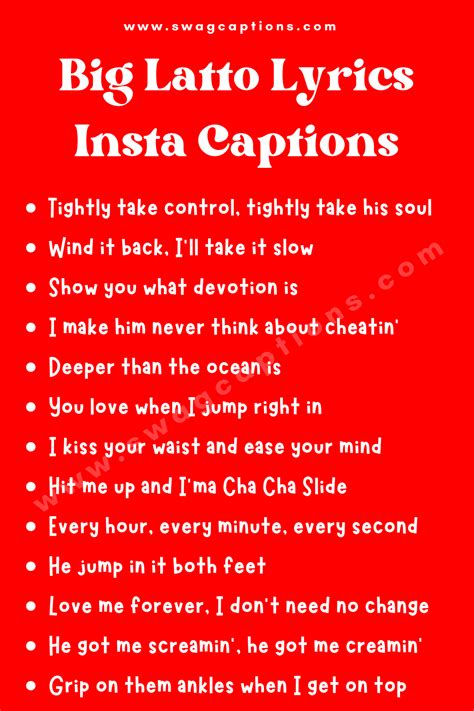 Big Latto Lyrics For Instagram Captions Lyrics Instagram Captions