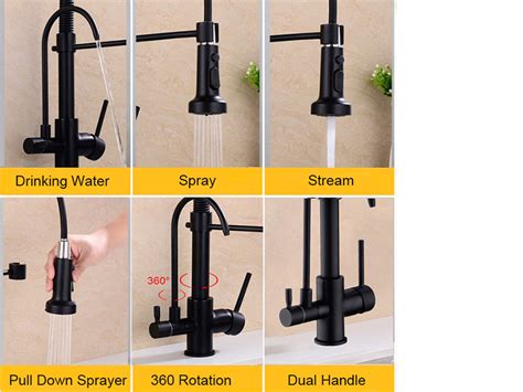 Gicasa Kitchen Faucet Commercial In Spring Black Kitchen Faucet