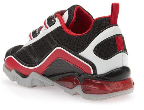 Geox Lights Eclipse Trainers White Red - Little Wanderers