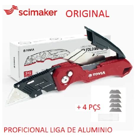 Estilete Profissional Industrial Original Em Liga De Alum Nio Dobr Vel