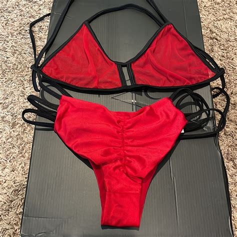 Killstar Swim Custom Made Scrunch Butt And See Through Mesh Top Bikini Poshmark