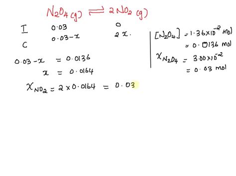 solved dinitrogen tetroxide partially decomposes