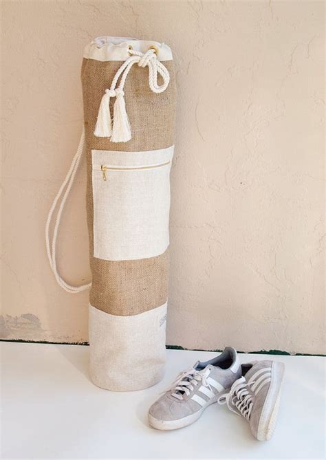 Toile De Jute Yoga Sac Tapis Jute Et Lin Minimaliste Yoga