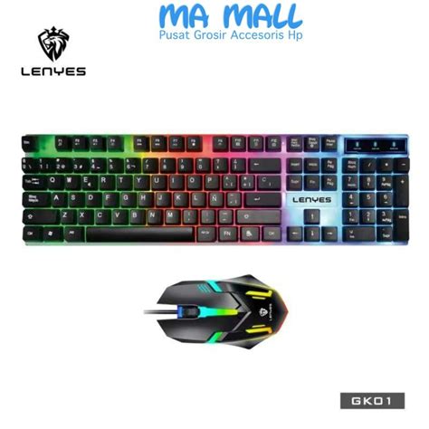 Lenyes Gaming Keyboard And Mouse Rgb Wired Gaming Keyboard Gk