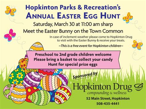 Hopkinton Parks And Recreations Annual Easter Egg Hunt Holliston Ma Patch