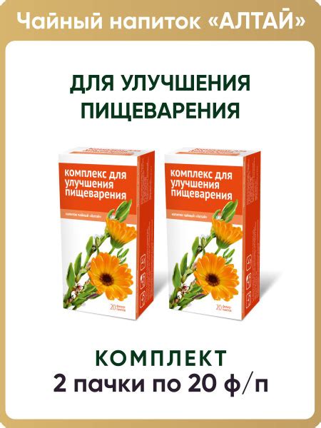 Напиток чайный Комплекс для улучшения пищеварения, 2 пачки по 20 фильтр ...