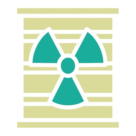 Ilustración del icono del vector de residuos nucleares del conjunto de