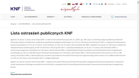 Nowy podmiot na liście ostrzeżeń publicznych KNF