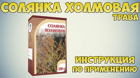 Солянка холмовая трава инструкция по применению препарата: Показания ...