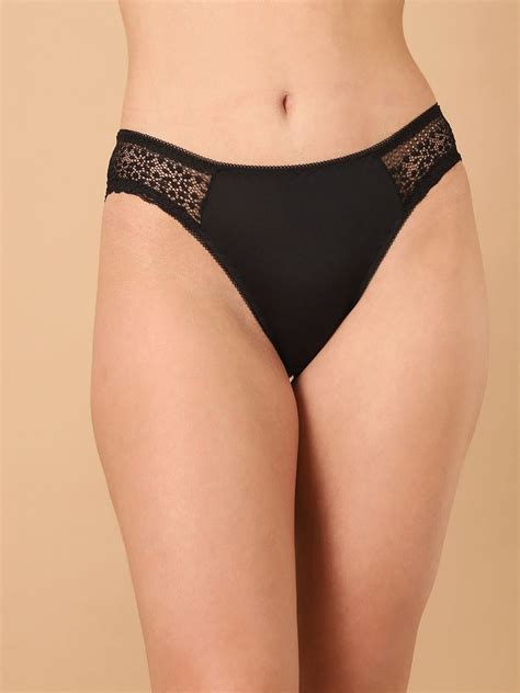 Buy PrettyCat Mid Rise Lace Bikini Briefs PC PA 7030 BLK S Briefs For Women 30517446 Myntra