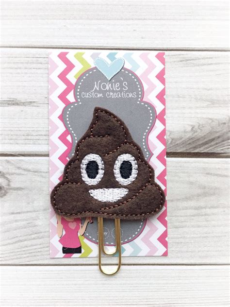 Poop Paper Clip Poop Paperclip Poop Emoji Poop Feltie Etsy