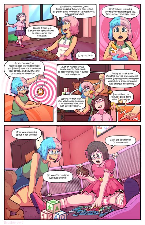 sophie abdl hypnosis comic commission  brushieart  newgrounds