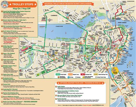 Old Town Trolley Tours® Of Boston Route Map Boston Tourist Boston Tourist Map Boston Map