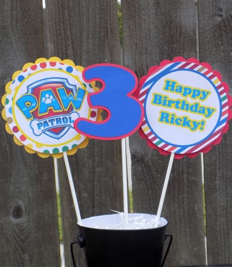 New Paw Patrol Centerpiece By Partyofperfection On Etsy