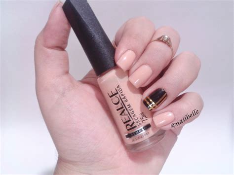 Nail Art Nude Filha Nica Black And Gold Blog Belle Almeida
