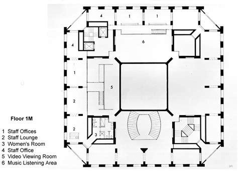 PLANS OF ARCHITECTURE (Louis Kahn, Exeter Library, 1965-1972, Exeter, USA)