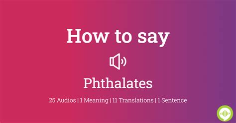how to pronounce terephthalate