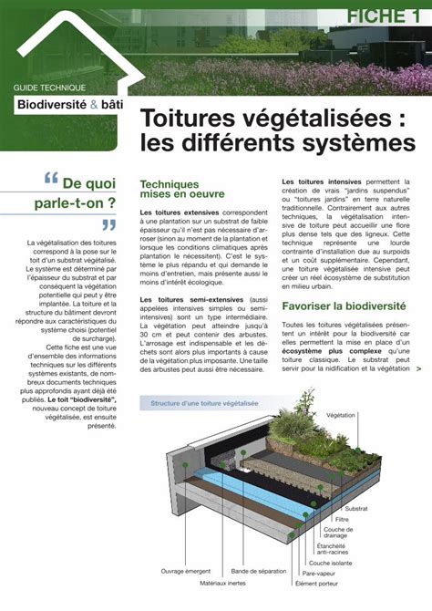 Pdf Guide Technique Biodiversit Toitures V G Talis Es Lisation