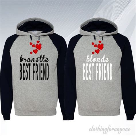 Blonde Brünette Beste Freunde Hoodies paar von clothingforanyone Best friend pullover Blond