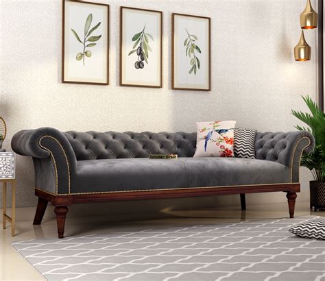 Fabric Chesterfield Sofa Set Baci Living Room