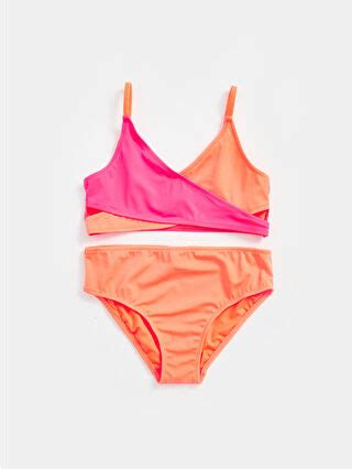 LCW Kids Turuncu Hızlı Kuruyan Kız Çocuk Bikini S Z VLE LCW