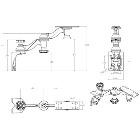 Купить крепление RAM Swing Arm для эхолотов на garmin by
