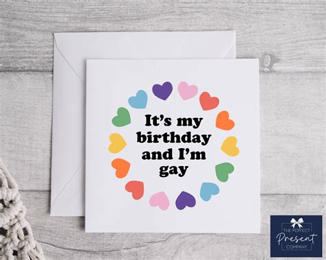 Tarjeta de cumpleaños gay Tarjeta de cumpleaños lésbica Etsy