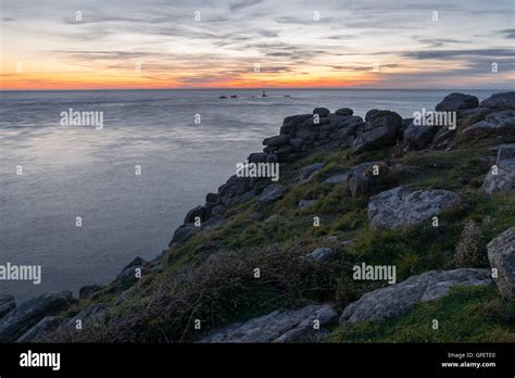 Lands End Coastline Stock Photo Alamy