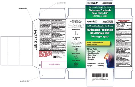 Ndc 69168 380 Fluticasone Propionate Spray Metered Nasal Label Information Details Usage