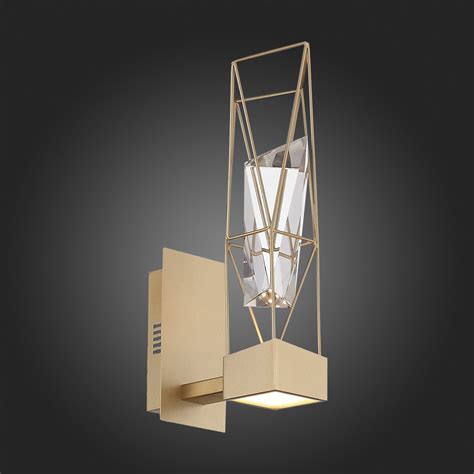 SL815.201.01 Бра ST-Luce Матовое золото/Матовое золото, Прозрачный LED ...