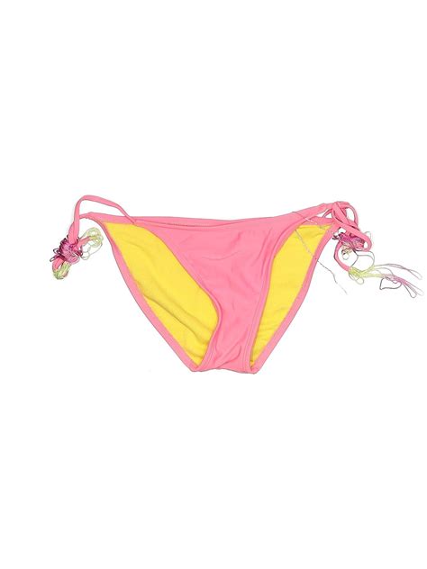 The Bikini Lab Women Pink Swimsuit Bottoms S Gem
