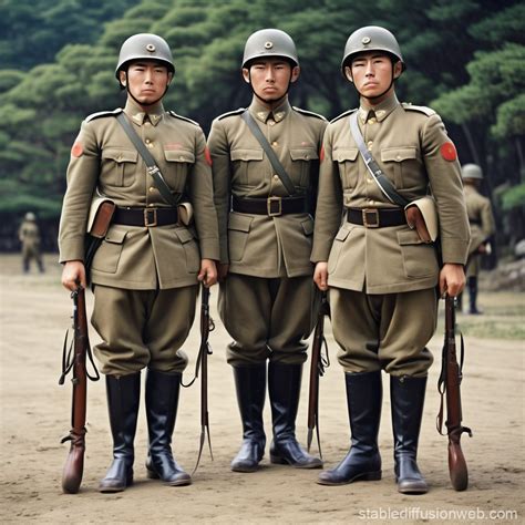 japanese soldiers  uniform stable diffusion