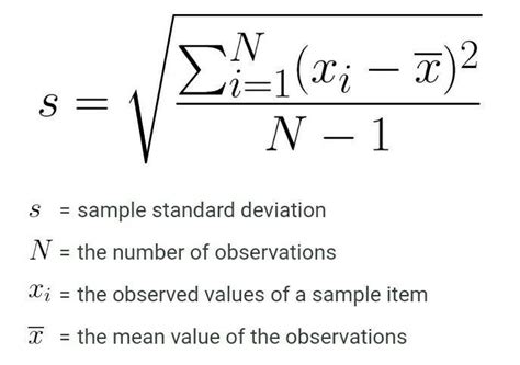 Formula Of Standard Deviation