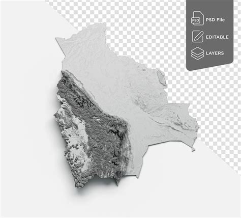 Premium PSD Bolivia Map Bolivian Flag Shaded Relief Color Height Map