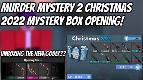 MM2 UNBOXING THE NEW GODLY? Murder Mystery 2 Christmas 2022 Mystery Box ...