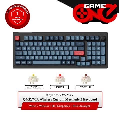 Keychron V Max QMK VIA Fully Assembled Hot Swappable RGB Wireless Custom Mechanical Keyboard