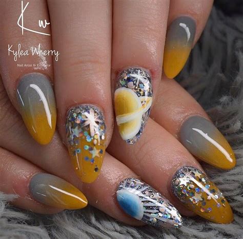 Glam And Glits Naked Acrylic Colour Grey Grey Nca Glitter Arty Nails