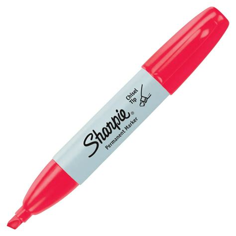 Sharpie Permanent Marker Chisel Tip Red Pack Of 12