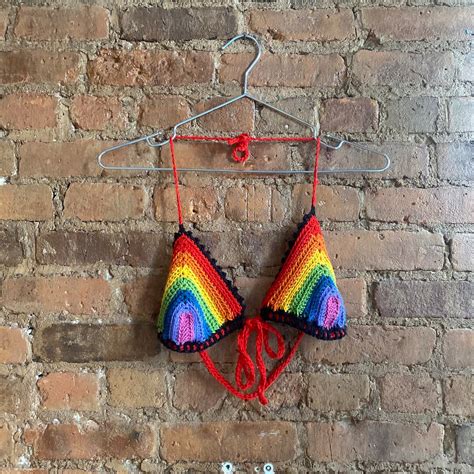 Taste The Rainbow Bikini Pride Bra Top Etsy