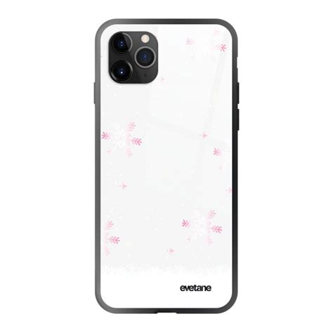 Coque en verre trempé iPhone 11 Pro Chute de flocons Ecriture Tendance