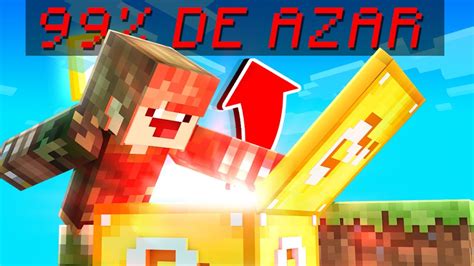 99 DE AZAR EM TODOS LUCKY BLOCKS MINECRAFT SKYWARS YouTube