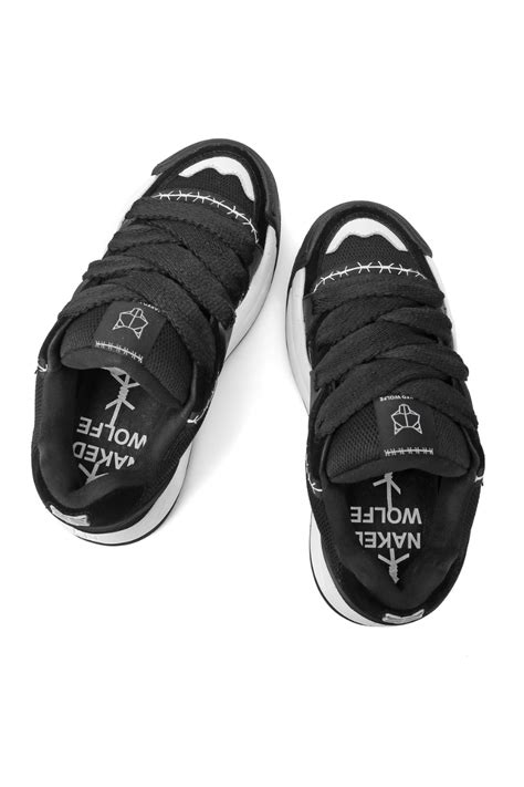 NAKED WOLFE SLIDER BLACK SNEAKERS Omberon