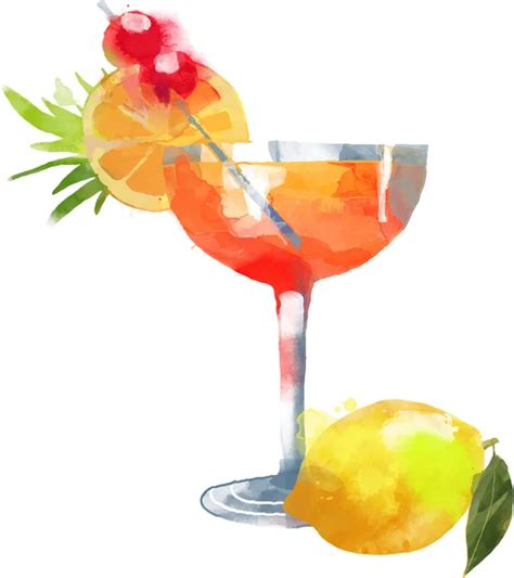 Cocktail Sex On The Beach Stock Vector Image By TatianaDavidova