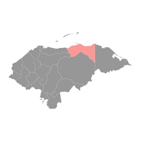 Mapa do departamento de cólon divisão administrativa de honduras