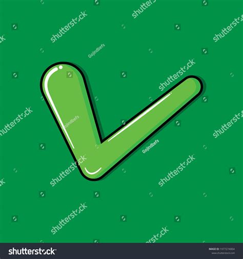 Green Check Mark Icon Vector Design Stock Vector (Royalty Free ...