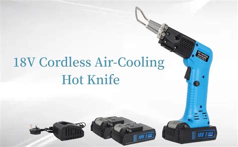Air Cooled Cordless Battery Powered Electric Rope Fabric Cutter Cloth Hot Knife Ah V
