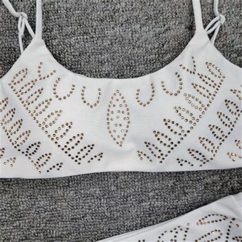 Two Pieces Summer Womens Bikini Set Push Up Padded Bra High Waist Swimwear Hplify