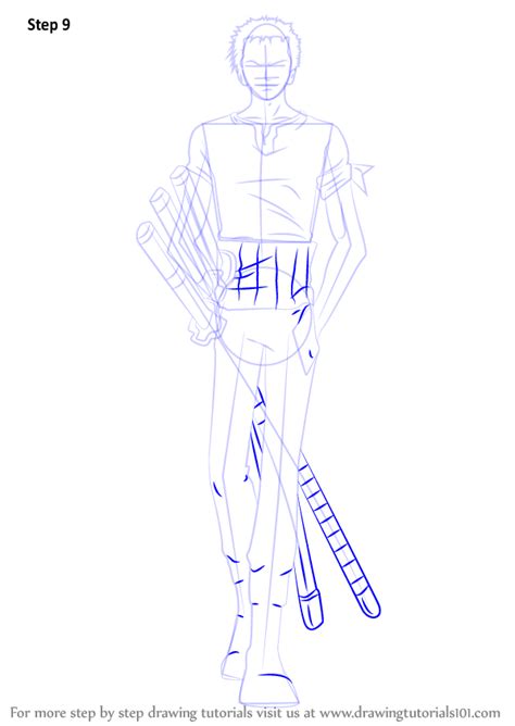 How To Draw Roronoa Zoro From One Piece One Piece Step By Step