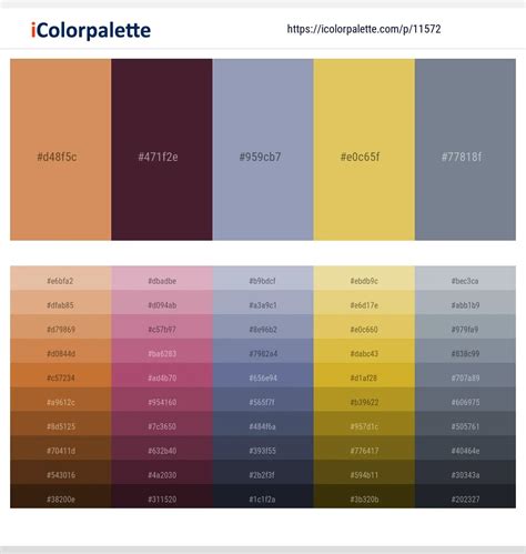 1 Latest Color Schemes with Copperfield And Raven Color tone combinations | 2023 | iColorpalette