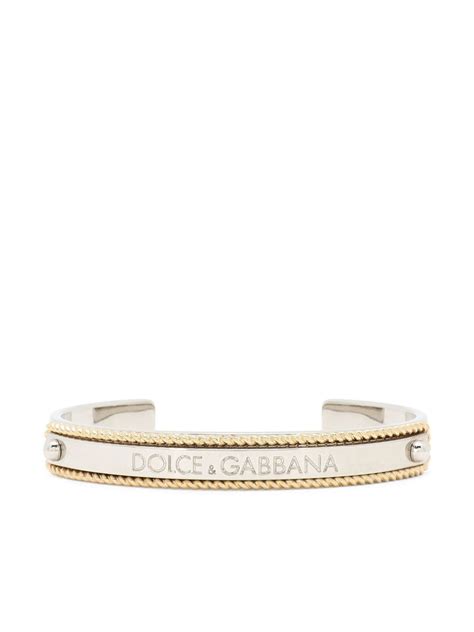 Dolce Gabbana Marina Armspange Mit Logo Gravur In Nude Modesens
